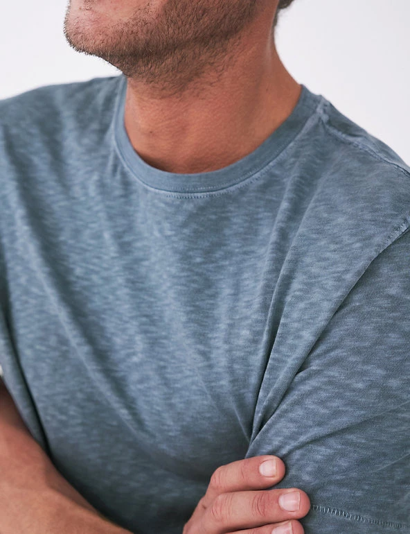 White Stuff Men's T-shirts Pure Cotton Crew Neck T-Shirt 3 White Stuff Men's T-shirts Pure Cotton Crew Neck T-Shirt - Image 3