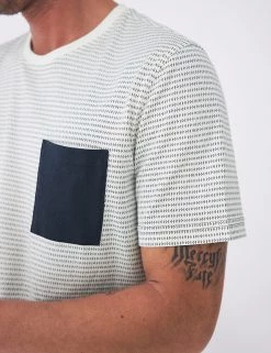 White Stuff Men's T-shirts Pure Cotton Geometric T-Shirt -New In Mens Store SD 10 T19 1802 NZ X EC 1