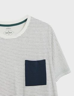 White Stuff Men's T-shirts Pure Cotton Geometric T-Shirt -New In Mens Store SD 10 T19 1802 NZ X EC 3