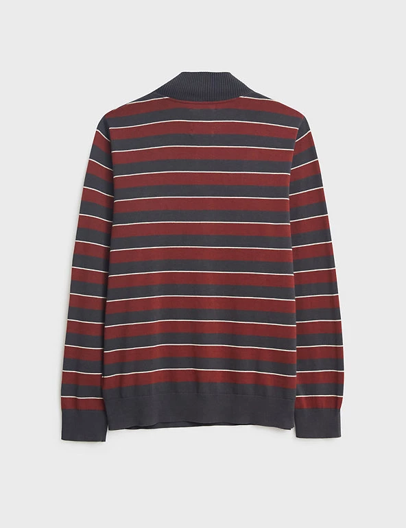 White Stuff Men's Jumpers Organic Cotton Rich Striped Jumper 6 White Stuff Men's Jumpers Organic Cotton Rich Striped Jumper - Image 6