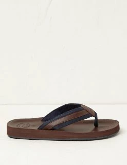 FatFace Men's Shoes Leather Flip Flops