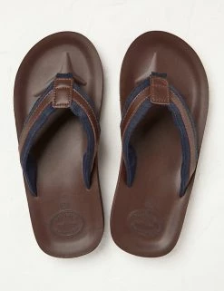 FatFace Men's Shoes Leather Flip Flops -New In Mens Store SD 10 T19 2302 N0 X EC 1