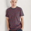 Seasalt Cornwall Men's T-shirts Organic Cotton Crew Neck Striped T-Shirt