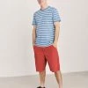 Seasalt Cornwall Men's T-shirts Pure Organic Cotton Striped T-Shirt