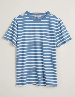 Seasalt Cornwall Men's T-shirts Pure Organic Cotton Striped T-Shirt -New In Mens Store SD 10 T19 2404 E4 X EC 90
