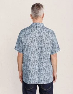 Seasalt Cornwall Men's Shirts Pure Linen Printed Shirt -New In Mens Store SD 10 T19 2407 E4 X EC 2