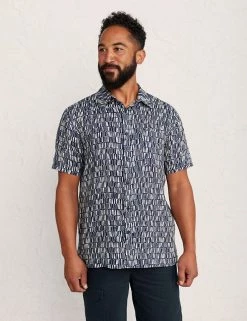 Seasalt Cornwall Men's Shirts Pure Linen Printed Shirt