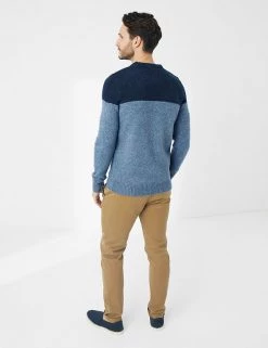FatFace Men's Jumpers Colour Block Crew Neck Jumper With Wool -New In Mens Store SD 10 T19 6323 F4 X EC 2