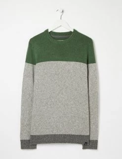 FatFace Men's Jumpers Colour Block Crew Neck Jumper With Wool -New In Mens Store SD 10 T19 6323 J4 X EC 90