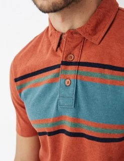 FatFace Men's Polo Shirts Pure Cotton Striped Polo Shirt -New In Mens Store SD 10 T19 6353 P4 X EC 1