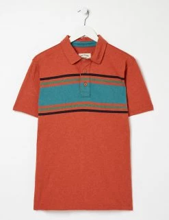 FatFace Men's Polo Shirts Pure Cotton Striped Polo Shirt -New In Mens Store SD 10 T19 6353 P4 X EC 90