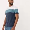 FatFace Men's T-shirts Pure Cotton Striped T-Shirt