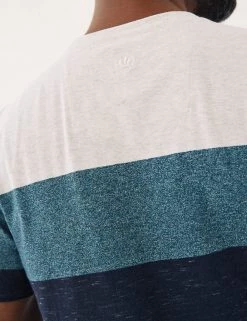 FatFace Men's T-shirts Pure Cotton Striped T-Shirt 5 FatFace Men's T-shirts Pure Cotton Striped T-Shirt -New In Mens Store SD 10 T19 6356 XU X EC 1