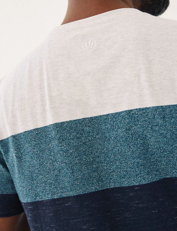 FatFace Men's T-shirts Pure Cotton Striped T-Shirt 2 FatFace Men's T-shirts Pure Cotton Striped T-Shirt - Image 2