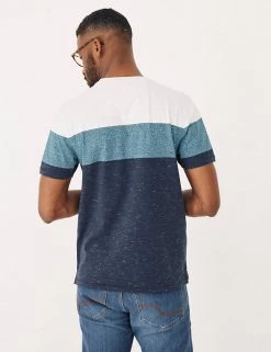 FatFace Men's T-shirts Pure Cotton Striped T-Shirt 6 FatFace Men's T-shirts Pure Cotton Striped T-Shirt -New In Mens Store SD 10 T19 6356 XU X EC 2