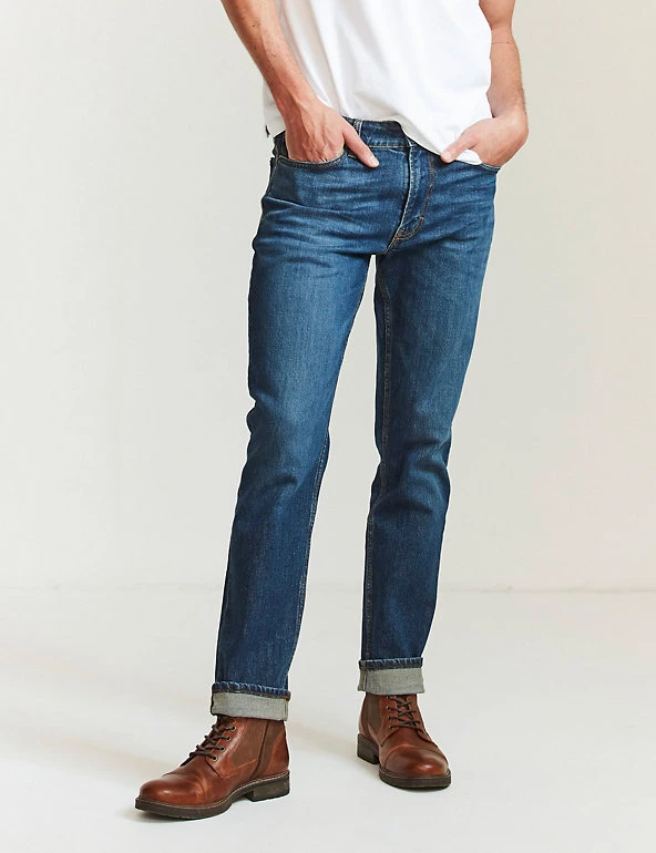 FatFace Men's Jeans Slim Fit Cotton Rich 5 Pocket Jeans 1 FatFace Men's Jeans Slim Fit Cotton Rich 5 Pocket Jeans