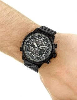 Men's Watches Citizen Navihawk World Time Stainless Steel Chronograph Watch -New In Mens Store SD 10 T55 1063 Y4 X EC 4