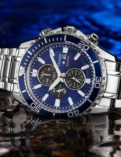 Men's Watches Citizen Promaster Diver's Stainless Steel Chronograph Watch -New In Mens Store SD 10 T55 1068 E4 X EC 6