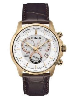 Men's Watches Citizen Calibre 8700 Eco-Drive Leather Watch