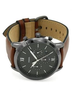 Men's Watches Fossil Neutra Chronograph Brown Leather Watch -New In Mens Store SD 10 T55 1073 N4 X EC 1