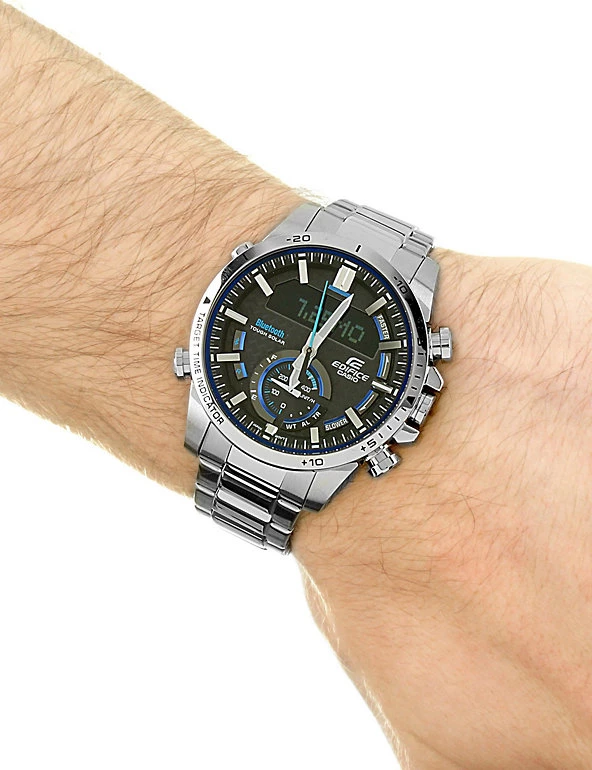 Men's Watches Casio Edifice Classic Bluetooth Solar Silver Watch 4 Men's Watches Casio Edifice Classic Bluetooth Solar Silver Watch - Image 4