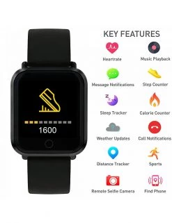 Men's Watches Reflex Active Black Smartwatch 5 Men's Watches Reflex Active Black Smartwatch -New In Mens Store SD 10 T55 7717 Y4 X EC 1