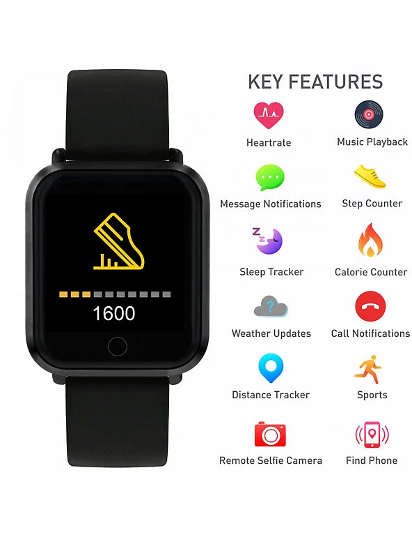 Men's Watches Reflex Active Black Smartwatch 2 Men's Watches Reflex Active Black Smartwatch - Image 2