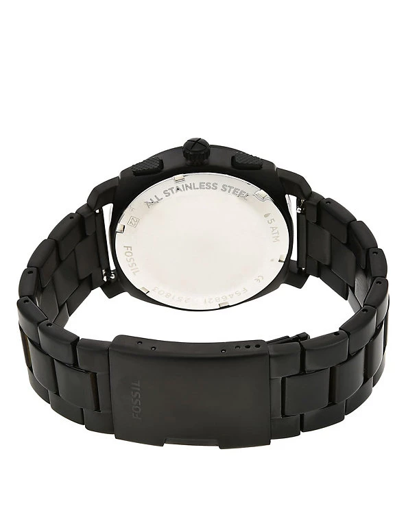 Men's Watches Fossil Machine Black Stainless Steel Chronograph Watch 4 Men's Watches Fossil Machine Black Stainless Steel Chronograph Watch - Image 4