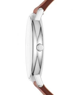 Men's Watches Skagen Signatur Brown Leather Watch -New In Mens Store SD 10 T55 7736 E4 X EC 2