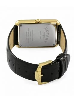 Men's Watches Rotary Cambridge Black Leather Watch -New In Mens Store SD 10 T55 7740 S4 X EC 1