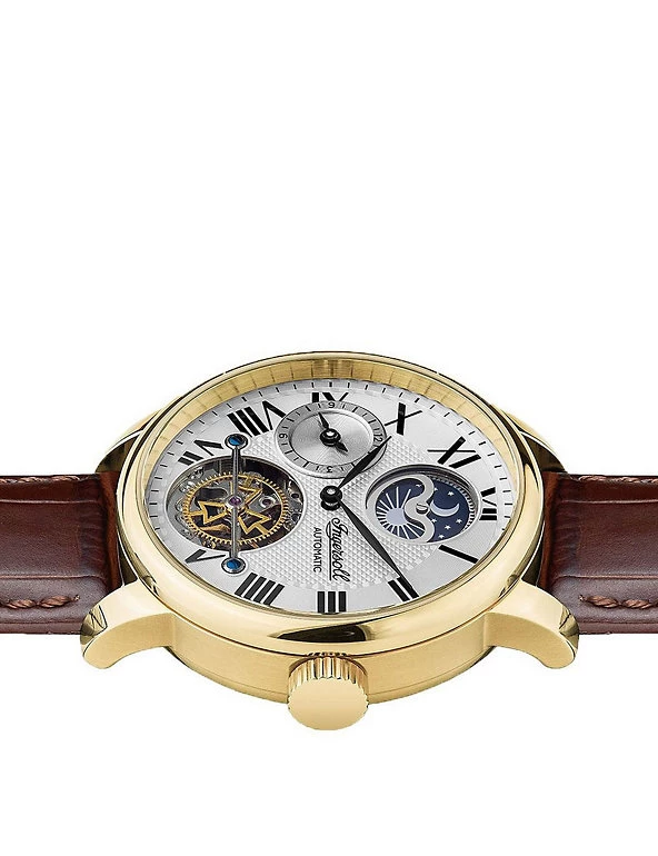 Men's Watches Ingersoll Riff Brown Leather Automatic Watch 3 Men's Watches Ingersoll Riff Brown Leather Automatic Watch - Image 3