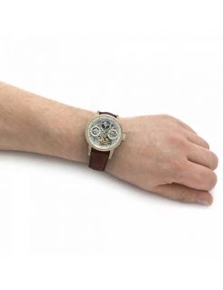 Men's Watches Ingersoll The Jazz Brown Leather Automatic Watch -New In Mens Store SD 10 T55 7751 N4 X EC 4