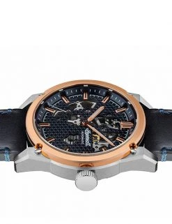 Men's Watches Ingersoll Carroll Black Leather Automatic Watch -New In Mens Store SD 10 T55 7771 E6 X EC 2