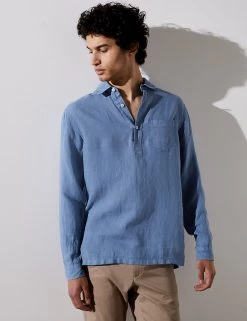 JAEGER Casual Shirts Luxury Pure Linen Overhead Shirt -New In Mens Store SD 10 T62 1209C E0 X EC 1