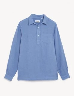 JAEGER Casual Shirts Luxury Pure Linen Overhead Shirt -New In Mens Store SD 10 T62 1209C E0 X EC 90