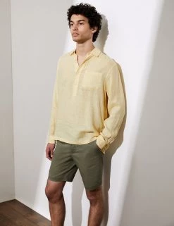 JAEGER Casual Shirts Luxury Pure Linen Overhead Shirt -New In Mens Store SD 10 T62 1209C GA X EC 1