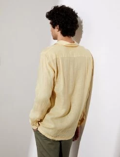 JAEGER Casual Shirts Luxury Pure Linen Overhead Shirt -New In Mens Store SD 10 T62 1209C GA X EC 3