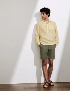 JAEGER Casual Shirts Luxury Pure Linen Overhead Shirt -New In Mens Store SD 10 T62 1209C GA X EC 8