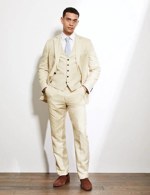 JAEGER Men's Coats & Jackets Tailored Fit Silk And Linen Jacket 13 JAEGER Men's Coats & Jackets Tailored Fit Silk And Linen Jacket - Image 13