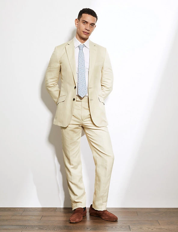 JAEGER Men's Coats & Jackets Tailored Fit Silk And Linen Jacket 15 JAEGER Men's Coats & Jackets Tailored Fit Silk And Linen Jacket - Image 15