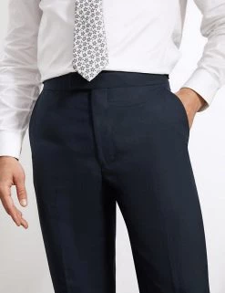 JAEGER Smart Trousers Tailored Fit Silk And Linen Trousers 17 JAEGER Smart Trousers Tailored Fit Silk And Linen Trousers -New In Mens Store SD 10 T62 2810C F0 X EC 2