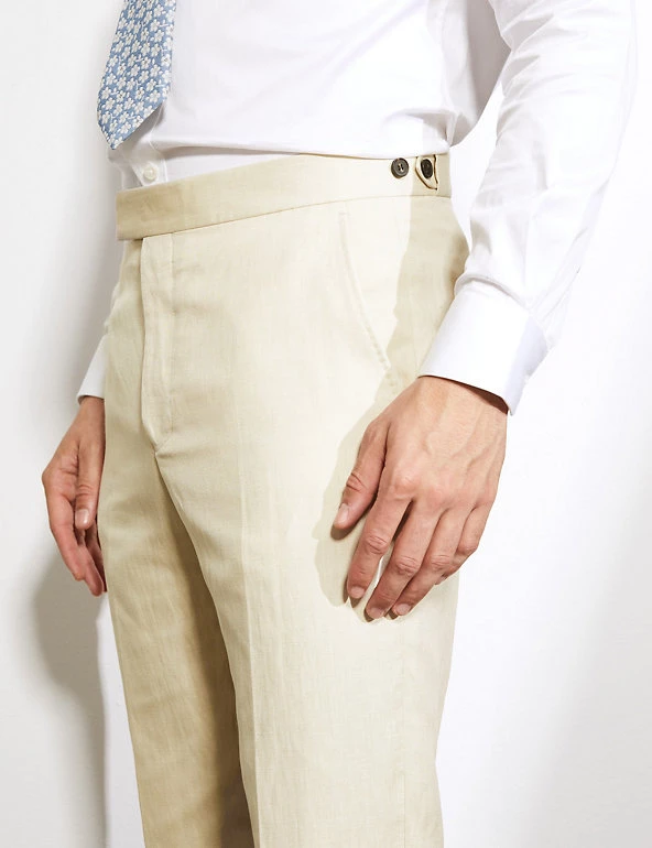 JAEGER Smart Trousers Tailored Fit Silk And Linen Trousers 11 JAEGER Smart Trousers Tailored Fit Silk And Linen Trousers - Image 11