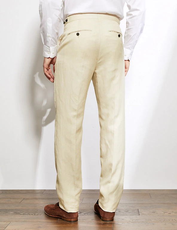 JAEGER Smart Trousers Tailored Fit Silk And Linen Trousers 12 JAEGER Smart Trousers Tailored Fit Silk And Linen Trousers - Image 12
