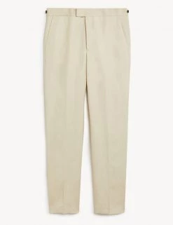 JAEGER Smart Trousers Tailored Fit Silk And Linen Trousers 22 JAEGER Smart Trousers Tailored Fit Silk And Linen Trousers -New In Mens Store SD 10 T62 2810C SS X EC 90