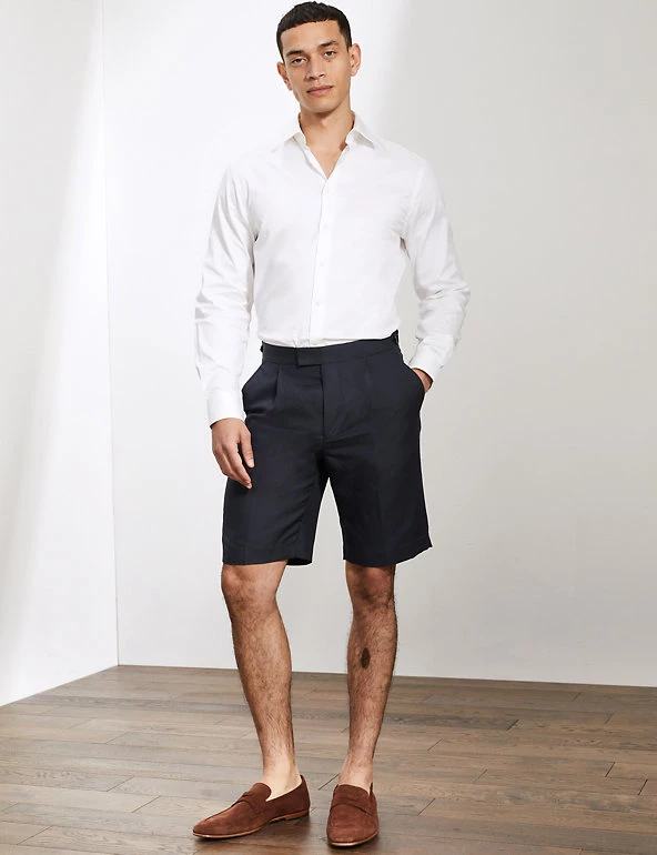 JAEGER Men's Shorts Silk And Linen Shorts 8 JAEGER Men's Shorts Silk And Linen Shorts - Image 8