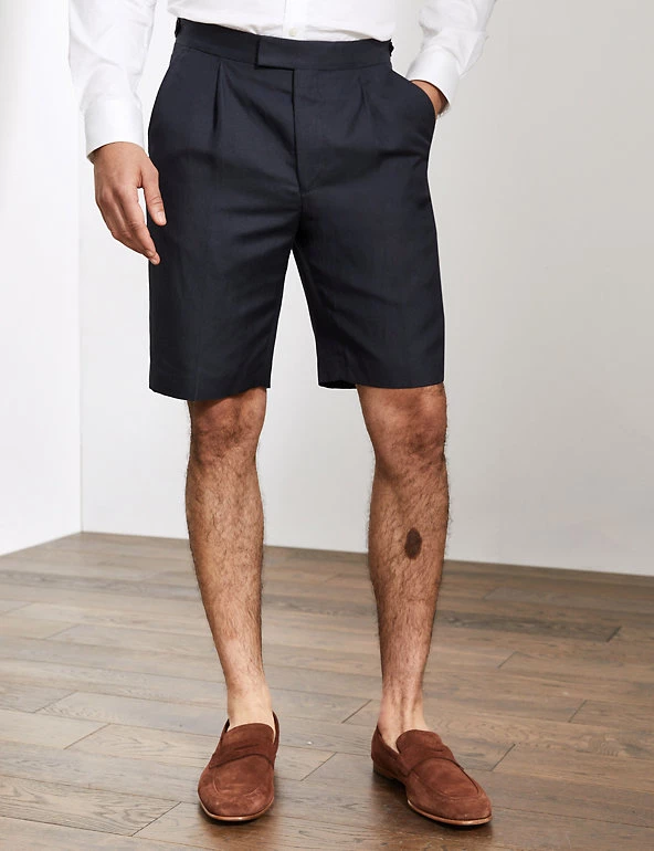 JAEGER Men's Shorts Silk And Linen Shorts 10 JAEGER Men's Shorts Silk And Linen Shorts - Image 10
