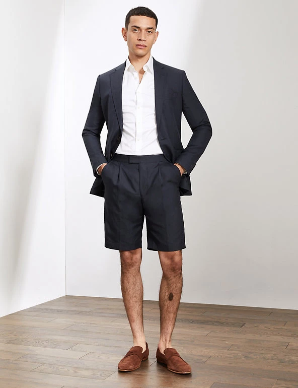 JAEGER Men's Shorts Silk And Linen Shorts 13 JAEGER Men's Shorts Silk And Linen Shorts - Image 13