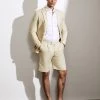 JAEGER Men's Shorts Silk And Linen Shorts