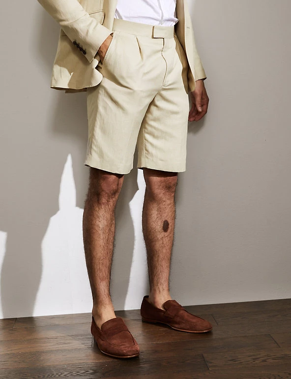 JAEGER Men's Shorts Silk And Linen Shorts 3 JAEGER Men's Shorts Silk And Linen Shorts - Image 3