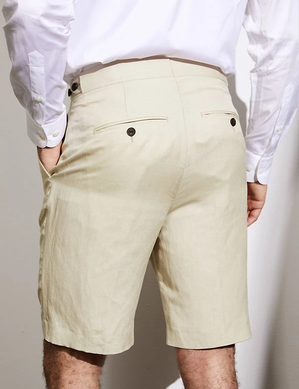 JAEGER Men's Shorts Silk And Linen Shorts 5 JAEGER Men's Shorts Silk And Linen Shorts - Image 5